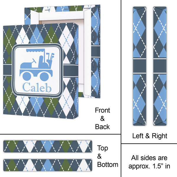 Blue Argyle 11x14 - Canvas Print - Approval