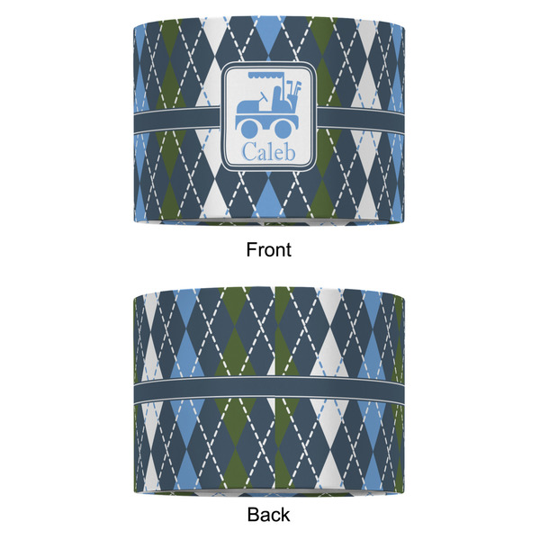 Blue Argyle 12" Drum Lampshade - APPROVAL (Fabric)