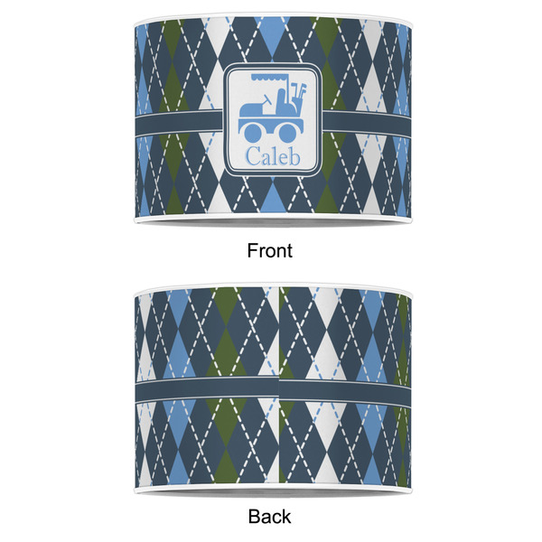 Blue Argyle 12" Drum Lampshade - APPROVAL (Poly Film)