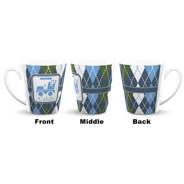 Blue Argyle 12 Oz Latte Mug - Approval