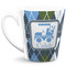 Blue Argyle 12 Oz Latte Mug - Front Full