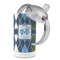 Blue Argyle 12 oz Stainless Steel Sippy Cups - Top Off