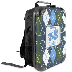 Blue Argyle Kids Hard Shell Backpack (Personalized)