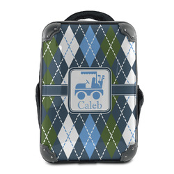 Blue Argyle 15" Hard Shell Backpack (Personalized)