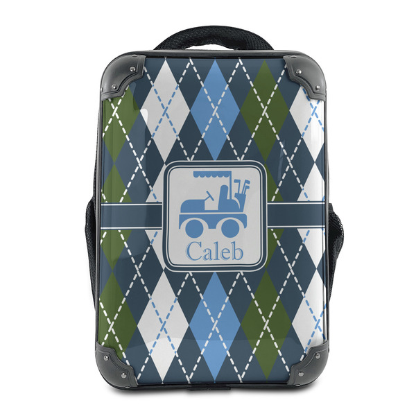 Custom Blue Argyle 15" Hard Shell Backpack (Personalized)