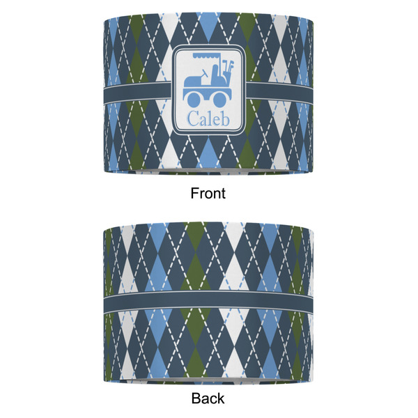 Blue Argyle 16" Drum Lampshade - APPROVAL (Fabric)