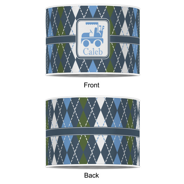 Blue Argyle 16" Drum Lampshade - APPROVAL (Poly Film)