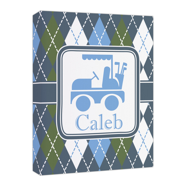 Custom Blue Argyle Canvas Print - 16x20 (Personalized)