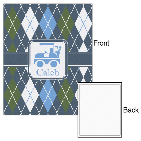 Blue Argyle 16x20 - Matte Poster - Front & Back