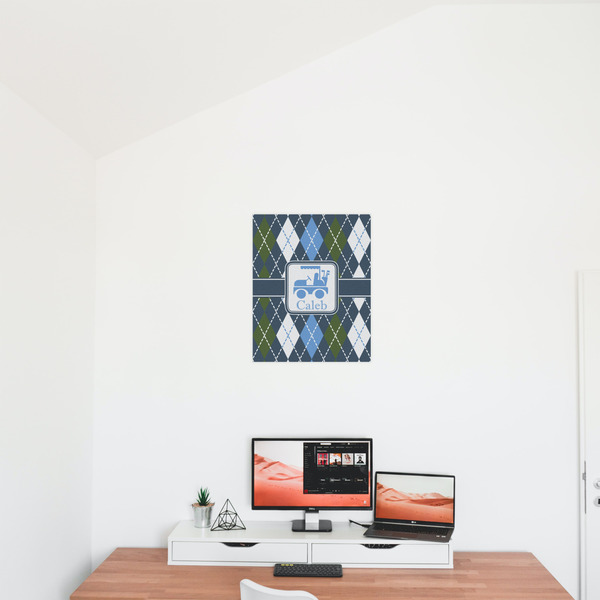 Blue Argyle 16x20 - Matte Poster - On the Wall
