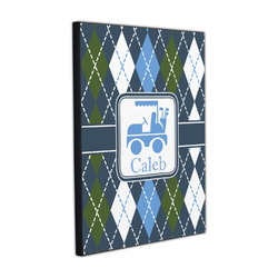 Blue Argyle Wood Prints (Personalized)
