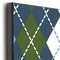 Blue Argyle 16x20 Wood Print - Closeup