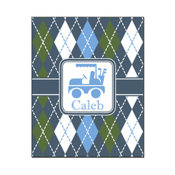 Blue Argyle Wood Print - 16x20 (Personalized)