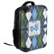 Blue Argyle 18" Hard Shell Backpacks - ANGLED VIEW