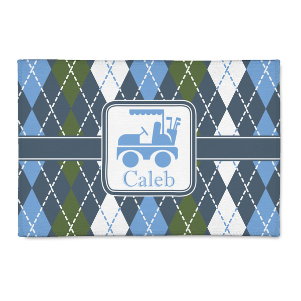 Custom Blue Argyle 2' x 3' Indoor Area Rug (Personalized)