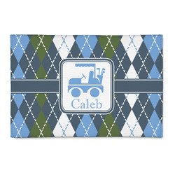 Blue Argyle Patio Rug (Personalized)