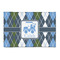 Blue Argyle 2' x 3' Patio Rug (Personalized)