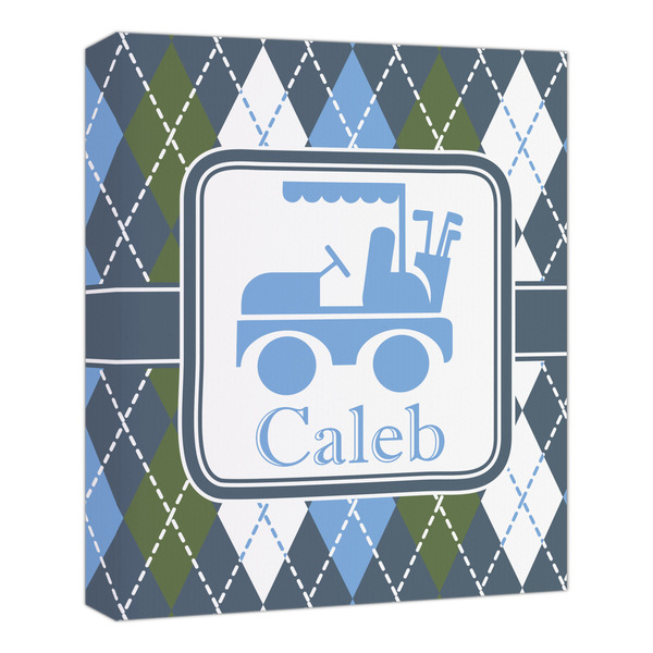Custom Blue Argyle Canvas Print - 20x24 (Personalized)