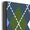 Blue Argyle 20x24 Wood Print - Closeup