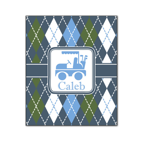 Blue Argyle 20x24 Wood Print - Front View