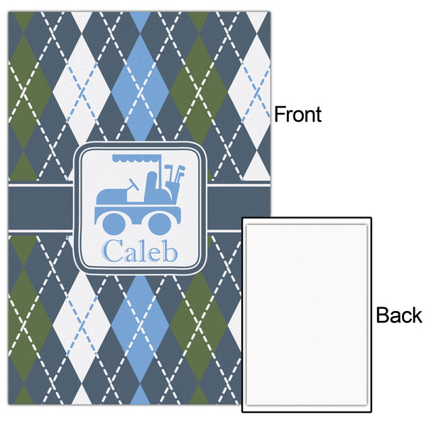 Blue Argyle 20x30 - Matte Poster - Front & Back