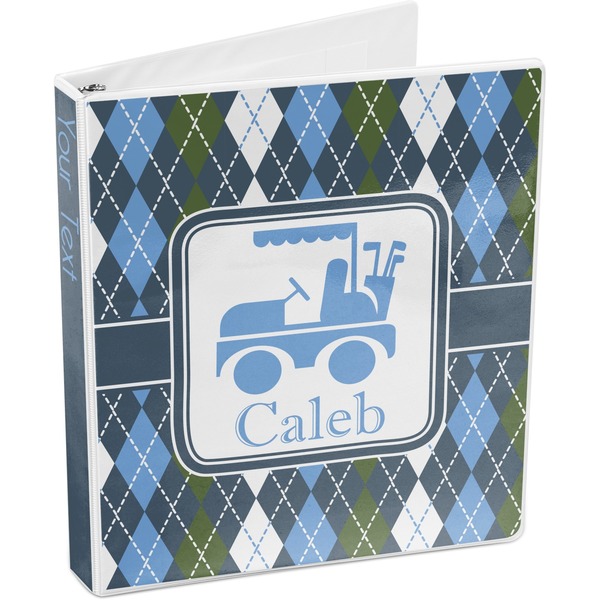 Blue Argyle 3-Ring Binder 3/4 - Main