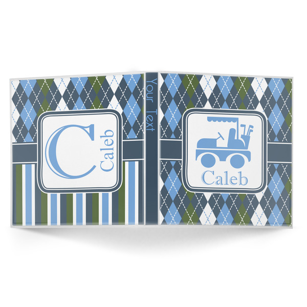 Blue Argyle 3-Ring Binder Approval- 1in