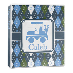 Blue Argyle 3-Ring Binder (Personalized)
