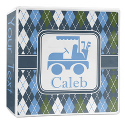 Blue Argyle 3-Ring Binder - 2 inch (Personalized)