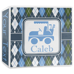 Blue Argyle 3-Ring Binder - 3 inch (Personalized)