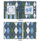 Blue Argyle 3 Ring Binders - Full Wrap - 1" - APPROVAL