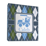 Blue Argyle 3 Ring Binder - Full Wrap - 1" (Personalized)