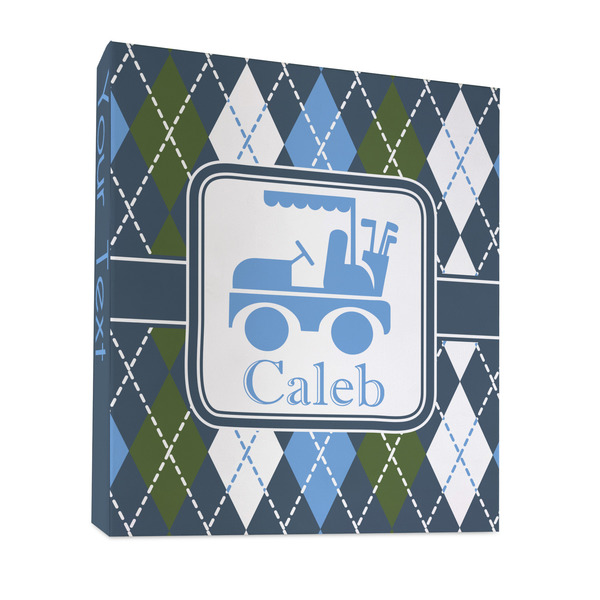 Blue Argyle 3 Ring Binders - Full Wrap - 1" - FRONT