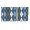 Blue Argyle 3 Ring Binders - Full Wrap - 1" - OPEN INSIDE