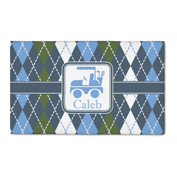Custom Blue Argyle 3' x 5' Indoor Area Rug (Personalized)
