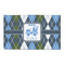 Blue Argyle 3' x 5' Indoor Area Rug (Personalized)