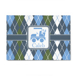 Blue Argyle 4' x 6' Indoor Area Rug (Personalized)