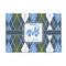 Blue Argyle 4' x 6' Indoor Area Rug (Personalized)