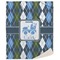 Blue Argyle 50x60 Sherpa Blanket