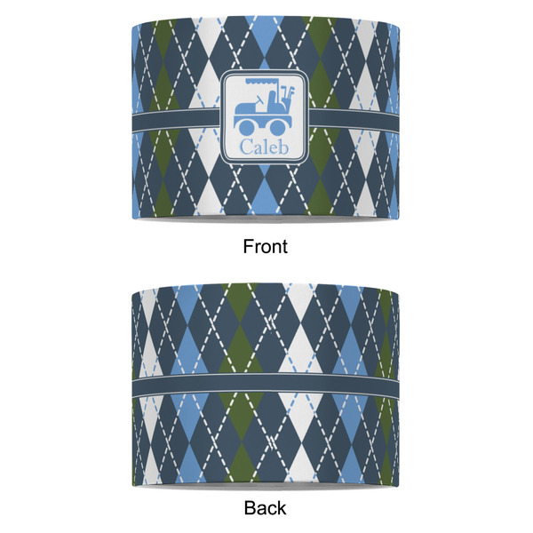 Blue Argyle 8" Drum Lampshade - APPROVAL (Fabric)