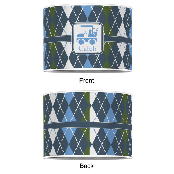 Blue Argyle 8" Drum Lampshade - APPROVAL (Poly Film)