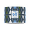 Blue Argyle 8" Drum Lampshade - FRONT (Poly Film)