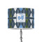 Blue Argyle 8" Drum Lamp Shade - Poly-film (Personalized)