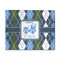 Blue Argyle 8' x 10' Patio Rug (Personalized)