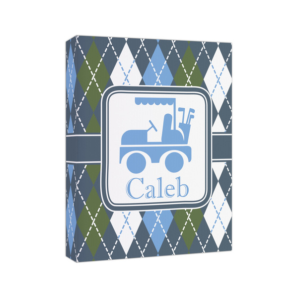 Blue Argyle 8x10 - Canvas Print - Angled View