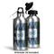 Blue Argyle Aluminum Water Bottle - Alternate lid options