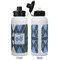 Blue Argyle Aluminum Water Bottle - White APPROVAL