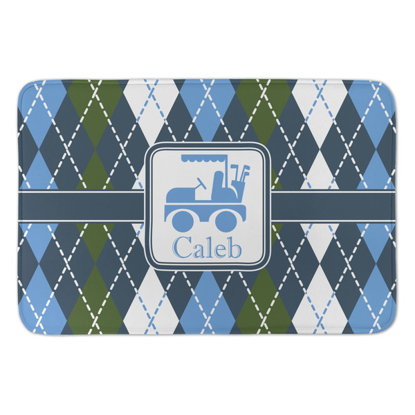 Custom Blue Argyle Anti-Fatigue Kitchen Mat (Personalized)