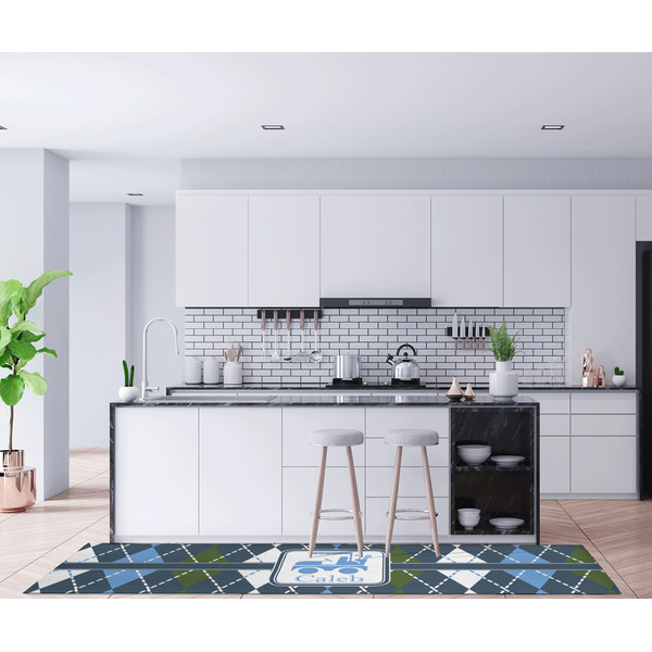 Blue Argyle Area Rug Sizes