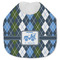 Blue Argyle Jersey Knit Baby Bib w/ Name or Text
